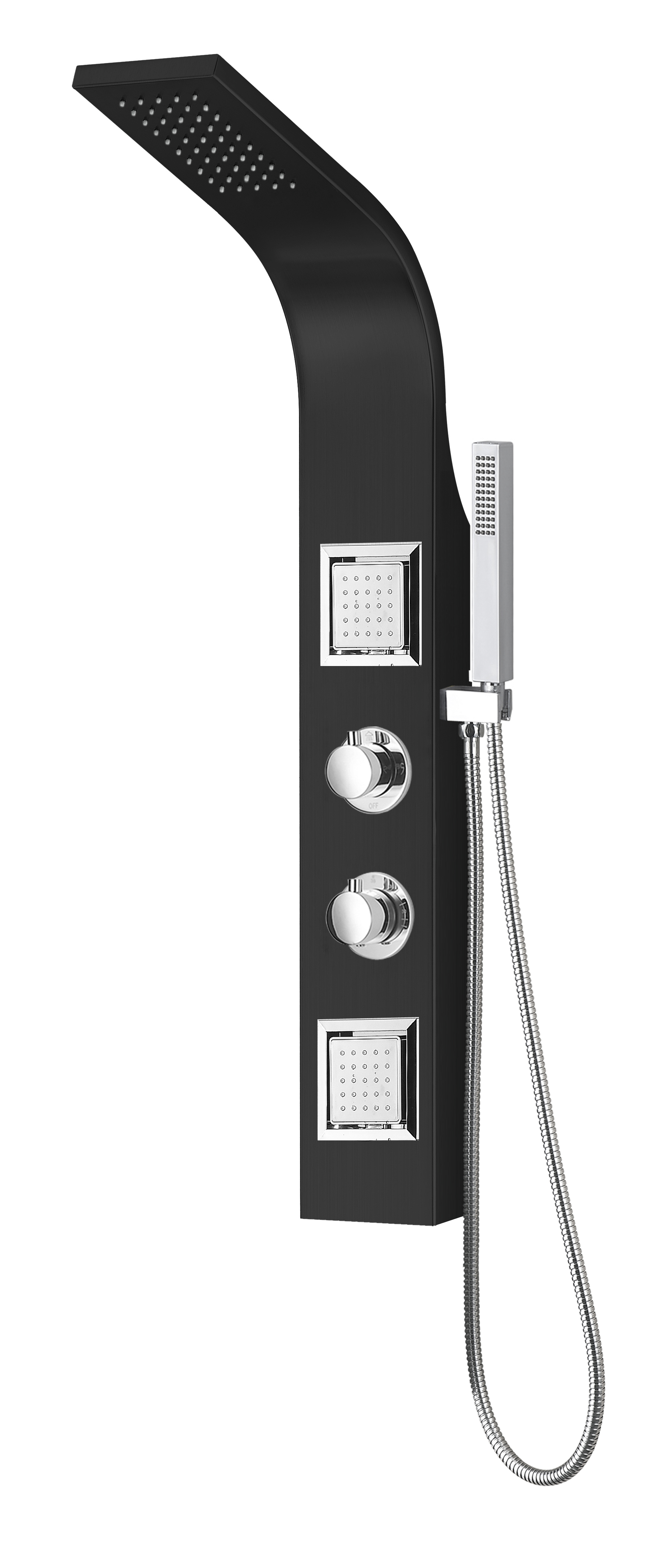 IM9000 Colonne de douche noire avec mitigeur thermostatique shower